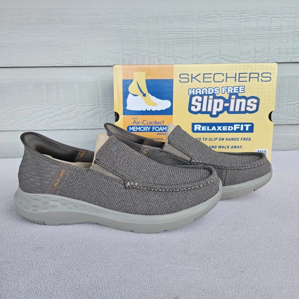 Skechers Slip-ins Parson Ralven Brown Loafer Men SZ 13 Slip-On Memory Foam